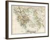 Map of the Aegean Sea in the Time of Ancient Greece-null-Framed Giclee Print