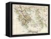 Map of the Aegean Sea in the Time of Ancient Greece-null-Framed Stretched Canvas