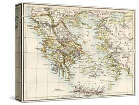 Map of the Aegean Sea in the Time of Ancient Greece-null-Stretched Canvas