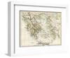 Map of the Aegean Sea in the Time of Ancient Greece-null-Framed Giclee Print