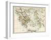 Map of the Aegean Sea in the Time of Ancient Greece-null-Framed Giclee Print