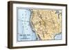 Map of the American West in the 1880s-null-Framed Giclee Print