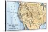 Map of the American West in the 1880s-null-Stretched Canvas