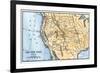 Map of the American West in the 1880s-null-Framed Giclee Print