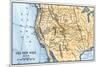 Map of the American West in the 1880s-null-Mounted Giclee Print