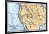 Map of the American West in the 1880s-null-Framed Giclee Print