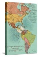 Map of the Americans, Opening of the Panama Canal-null-Stretched Canvas