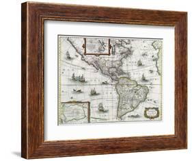 Map of the Americas, 1631-Henricus Hondius-Framed Giclee Print