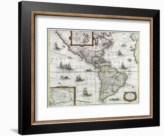 Map of the Americas, 1631-Henricus Hondius-Framed Giclee Print