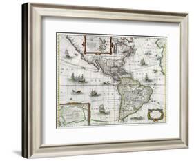 Map of the Americas, 1631-Henricus Hondius-Framed Giclee Print