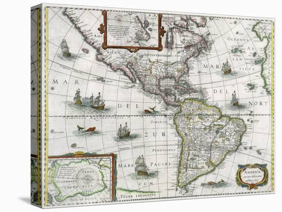 Map of the Americas, 1631-Henricus Hondius-Stretched Canvas