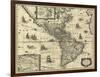 Map of the Americas, 1640-Science Source-Framed Giclee Print