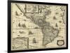 Map of the Americas, 1640-Science Source-Framed Giclee Print