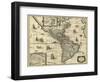 Map of the Americas, 1640-Science Source-Framed Giclee Print