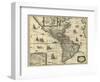 Map of the Americas, 1640-Science Source-Framed Giclee Print