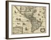 Map of the Americas, 1640-Science Source-Framed Giclee Print