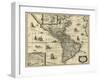 Map of the Americas, 1640-Science Source-Framed Giclee Print