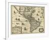 Map of the Americas, 1640-Science Source-Framed Giclee Print