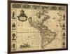 Map of the Americas, 1660-Science Source-Framed Giclee Print