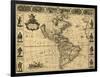 Map of the Americas, 1660-Science Source-Framed Giclee Print