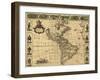 Map of the Americas, 1660-Science Source-Framed Giclee Print