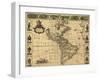 Map of the Americas, 1660-Science Source-Framed Giclee Print