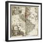 Map of the Americas, 1744-Georg Matthäus Seutter-Framed Giclee Print