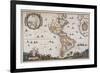 Map of the Americas, 17th Century-Science Source-Framed Giclee Print