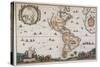 Map of the Americas, 17th Century-Science Source-Stretched Canvas