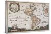 Map of the Americas, 17th Century-Science Source-Stretched Canvas