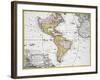 Map of the Americas by August Gottlieb Boehme-Stapleton Collection-Framed Giclee Print