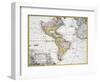 Map of the Americas by August Gottlieb Boehme-Stapleton Collection-Framed Giclee Print