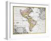 Map of the Americas by August Gottlieb Boehme-Stapleton Collection-Framed Giclee Print