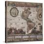 Map of the Americas, circa 1680-Science Source-Stretched Canvas