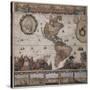 Map of the Americas, circa 1680-Science Source-Stretched Canvas