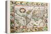 Map of the Americas-Peter Van der Keere-Stretched Canvas