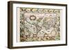 Map of the Americas-Peter Van der Keere-Framed Art Print