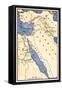 Map of the Ancient Near East, Birthplace of Civilization-null-Framed Stretched Canvas