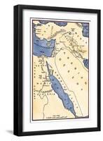 Map of the Ancient Near East, Birthplace of Civilization-null-Framed Giclee Print