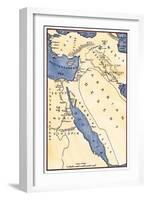 Map of the Ancient Near East, Birthplace of Civilization-null-Framed Giclee Print