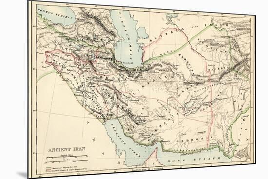 Map of the Ancient Persian Empire-null-Mounted Giclee Print
