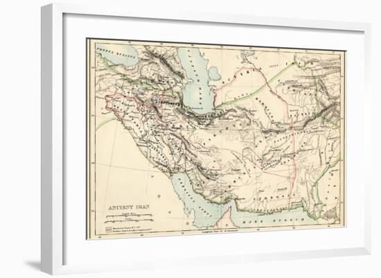 Map of the Ancient Persian Empire-null-Framed Giclee Print