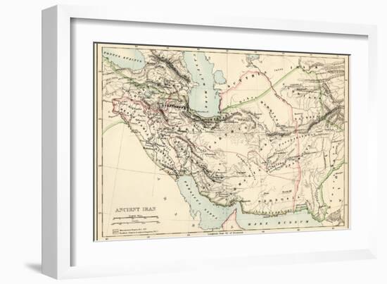 Map of the Ancient Persian Empire-null-Framed Giclee Print