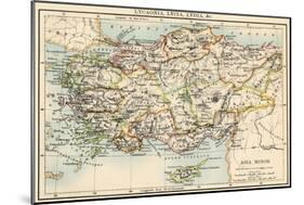 Map of the Ancient Regions of Asia Minor-null-Mounted Giclee Print