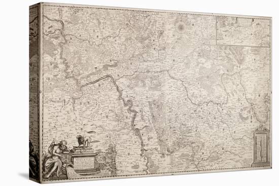 Map of the Archbishopric and Electorate of Mainz, C. 1695-null-Stretched Canvas