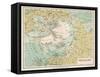 Map of the Arctic Circle and Surrounding Areas-null-Framed Stretched Canvas