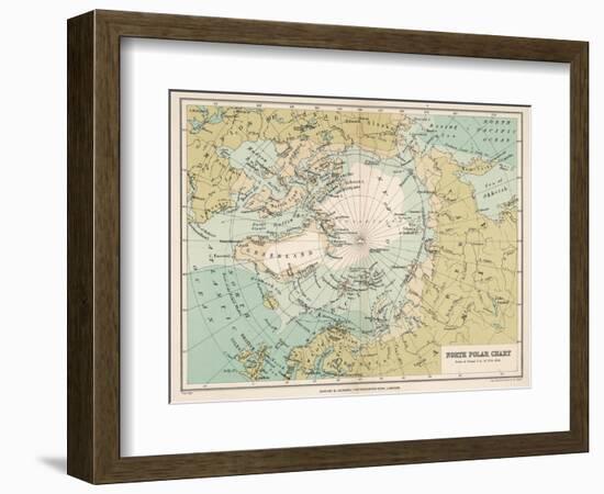 Map of the Arctic Circle and Surrounding Areas-null-Framed Photographic Print