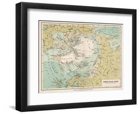 Map of the Arctic Circle and Surrounding Areas-null-Framed Photographic Print