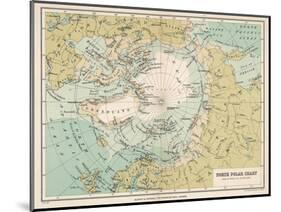 Map of the Arctic Circle and Surrounding Areas-null-Mounted Photographic Print