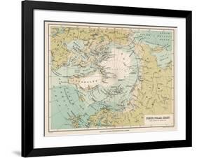 Map of the Arctic Circle and Surrounding Areas-null-Framed Photographic Print